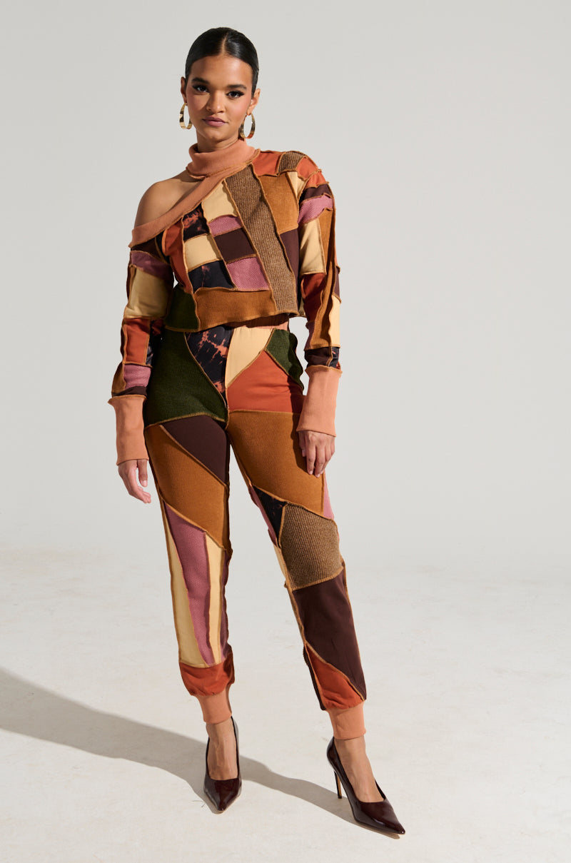 CATCH FEELINGS PATCHWORK JOGGER