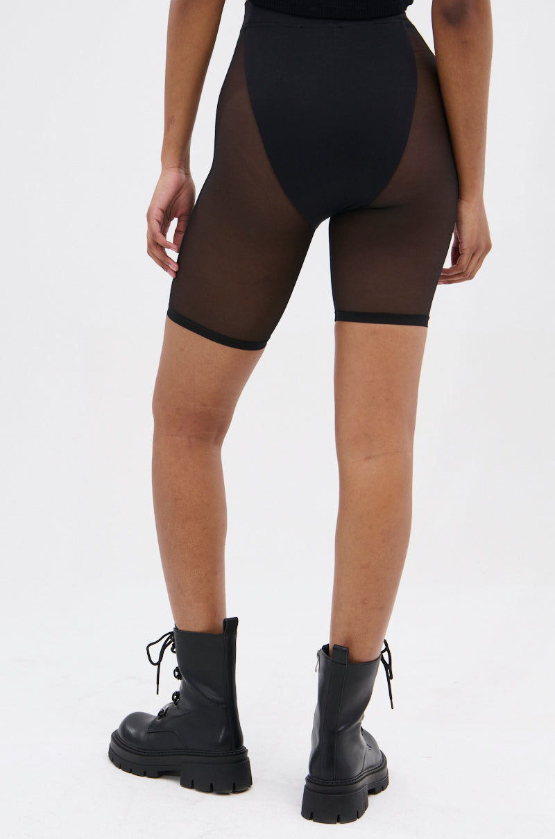 BARELY THERE MESH BIKER SHORT