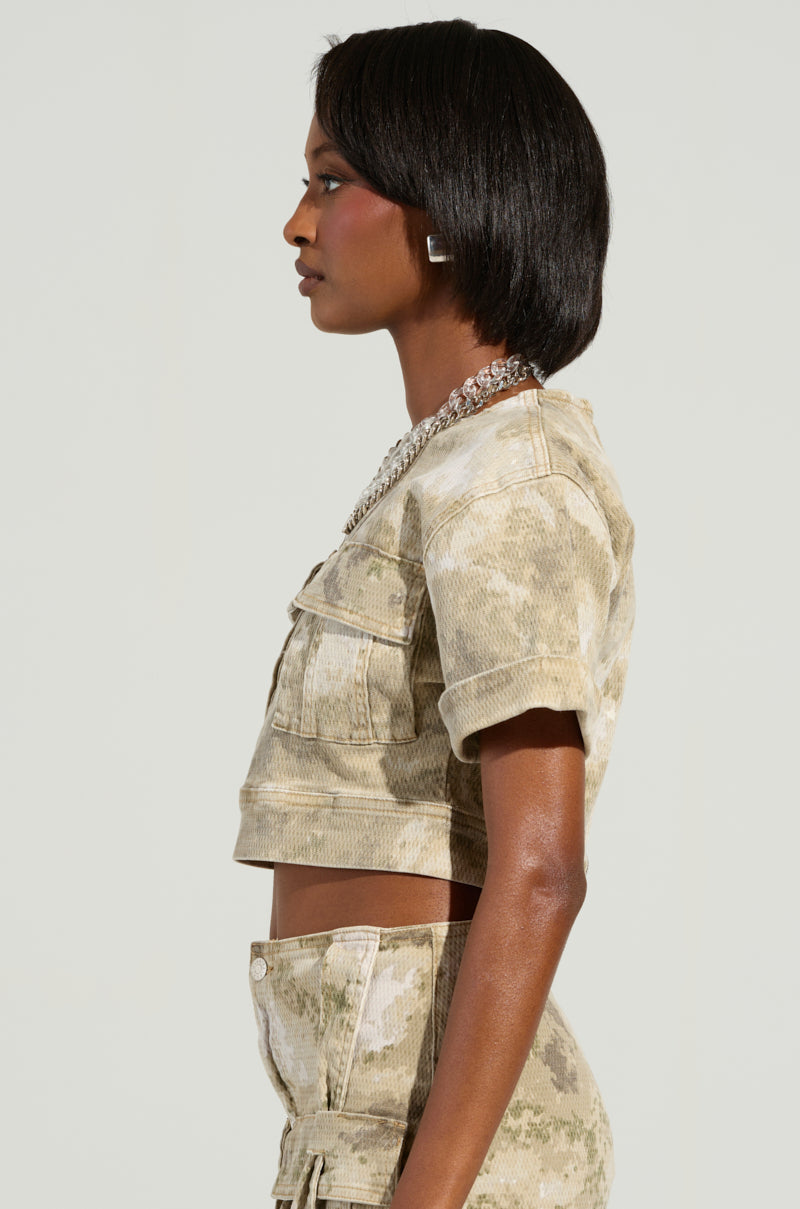 READY FOR WHATEVER CAMO SHORT SLEEVE SHIRT