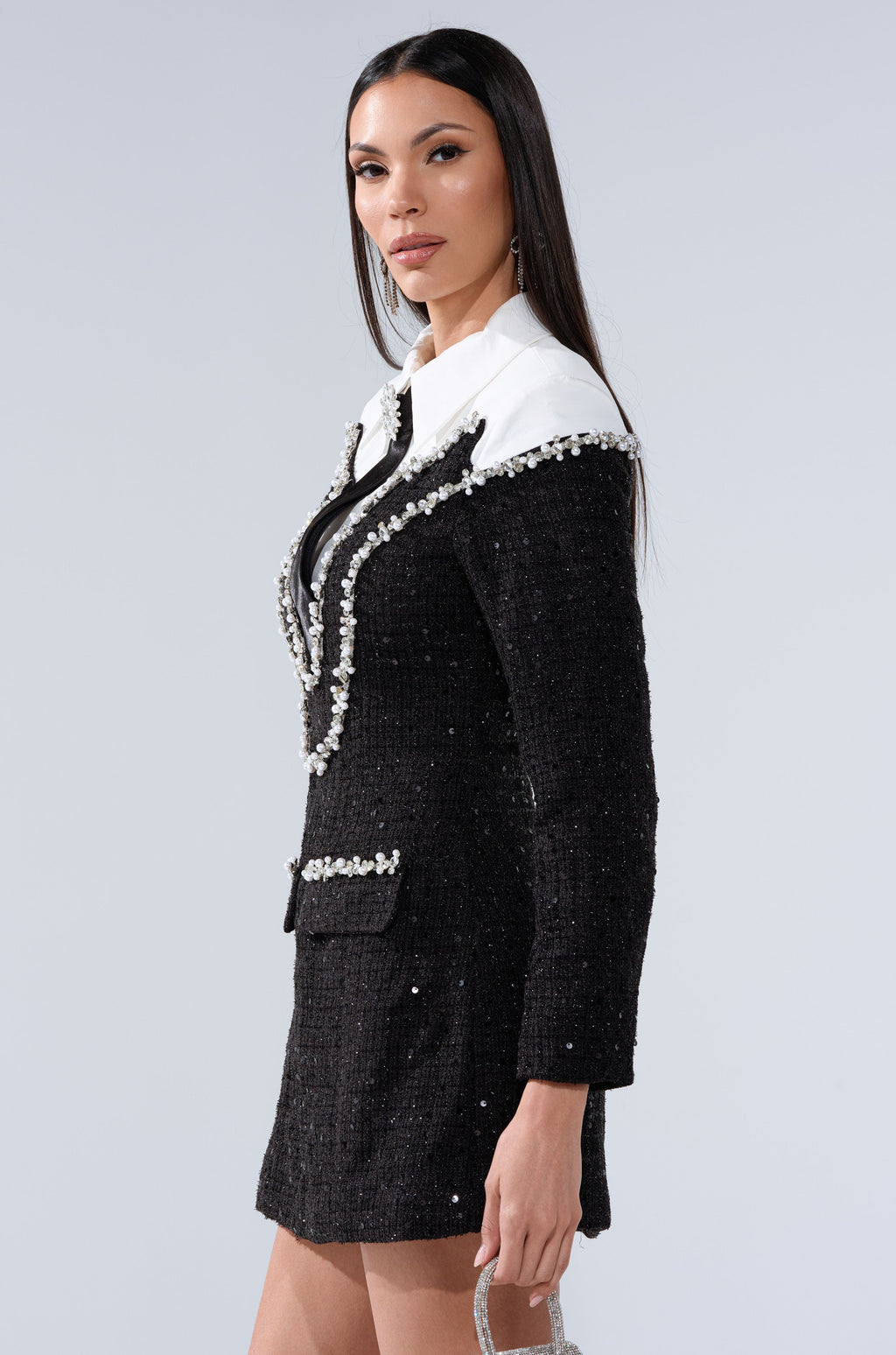 HIGH CLASS MINI DRESS WITH A TIE