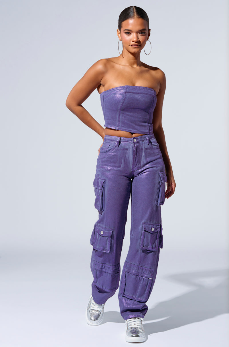 THE POWER OF LOVE DENIM CARGO PANT