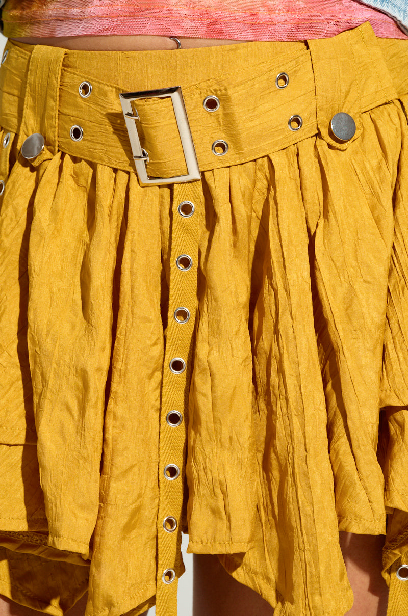 BREAK MY SOUL SKIRT IN MUSTARD