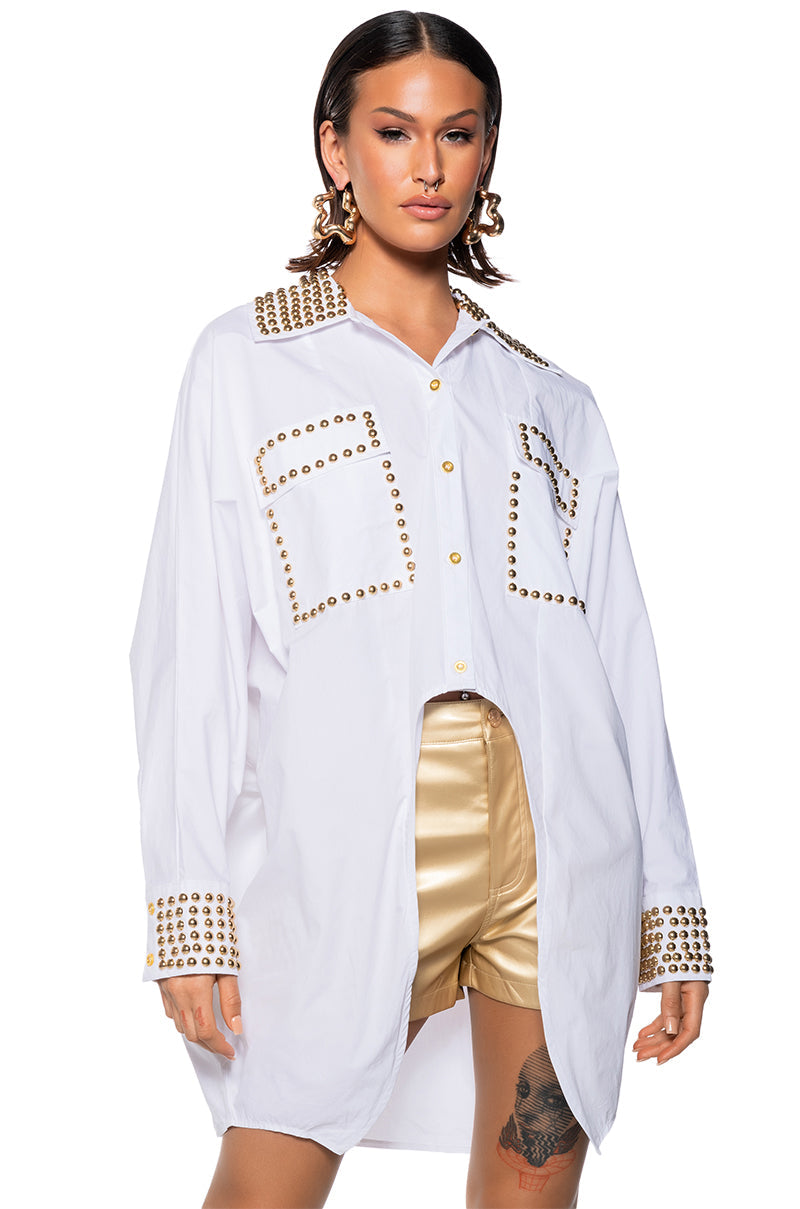 24 CARAT BUTTON DOWN POPLIN SHIRT