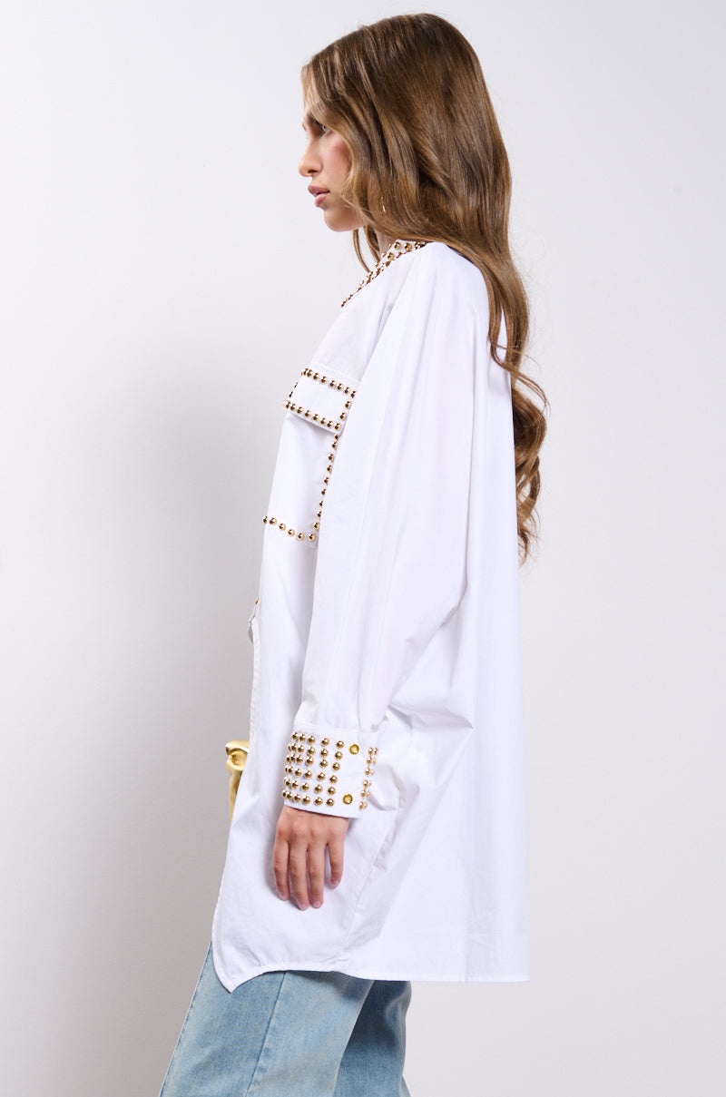 24 CARAT BUTTON DOWN POPLIN SHIRT