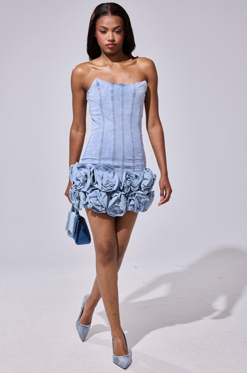 YOURS TRULY DENIM MINI DRESS