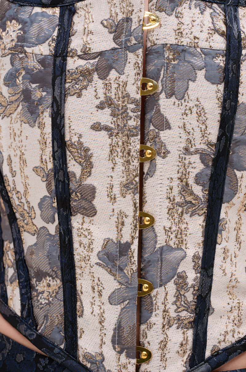 WON'T STOP MOVING BROCADE CORSET