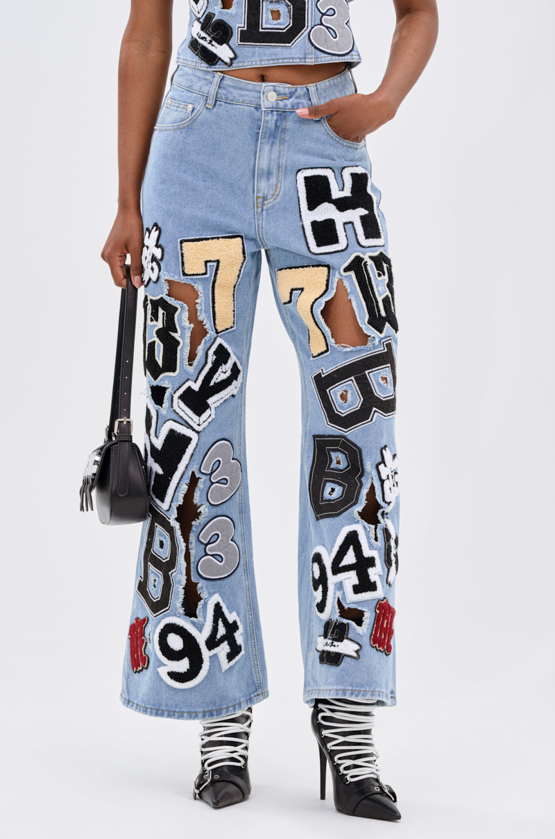 PATCH DENIM RELAXED PANT