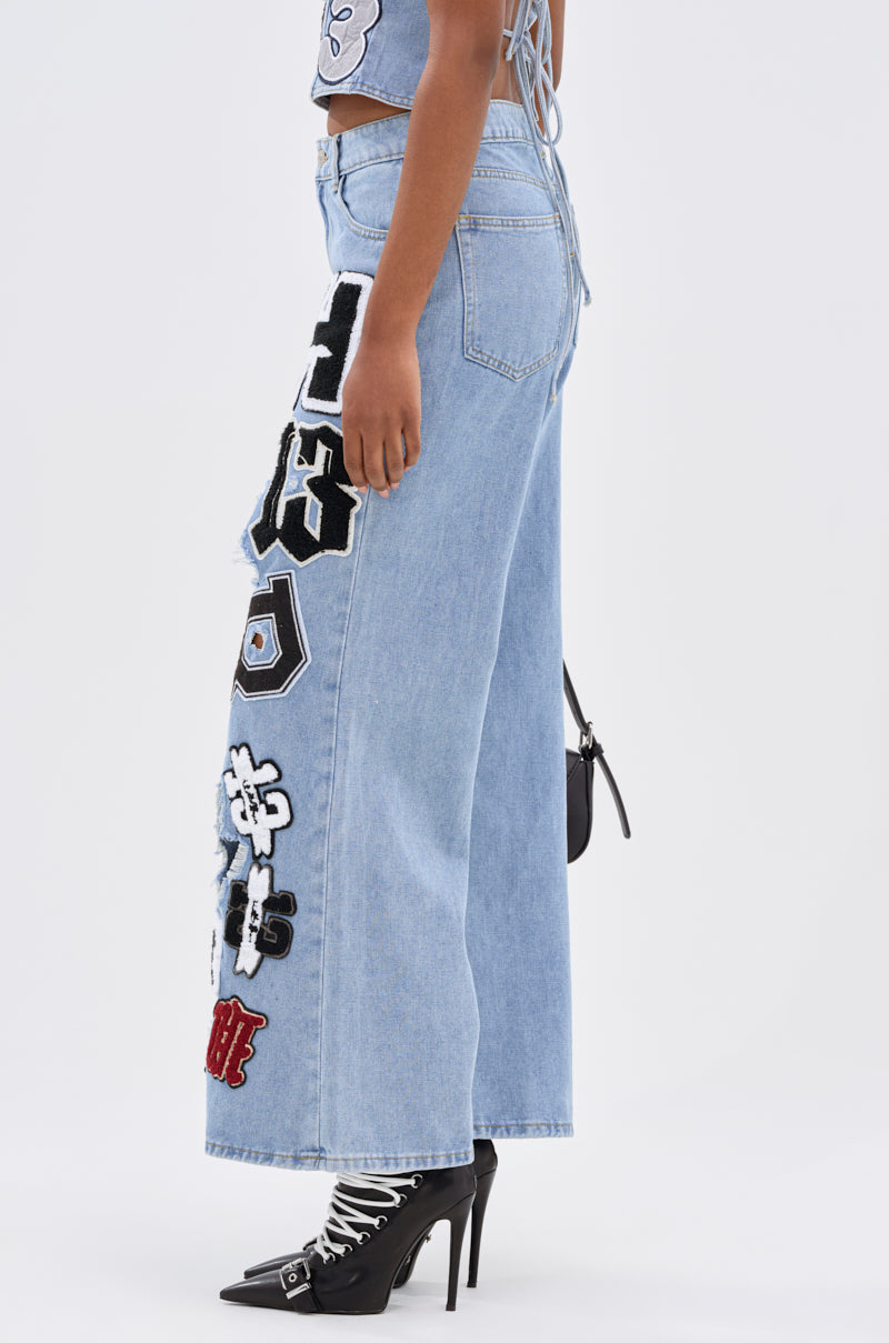 PATCH DENIM RELAXED PANT