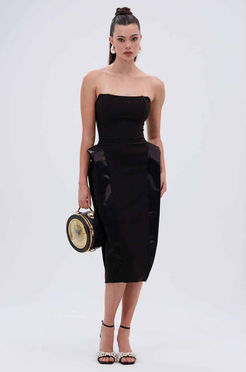 CHIC AND SOPHISTICATED STRUCTURED MIDI DRESS