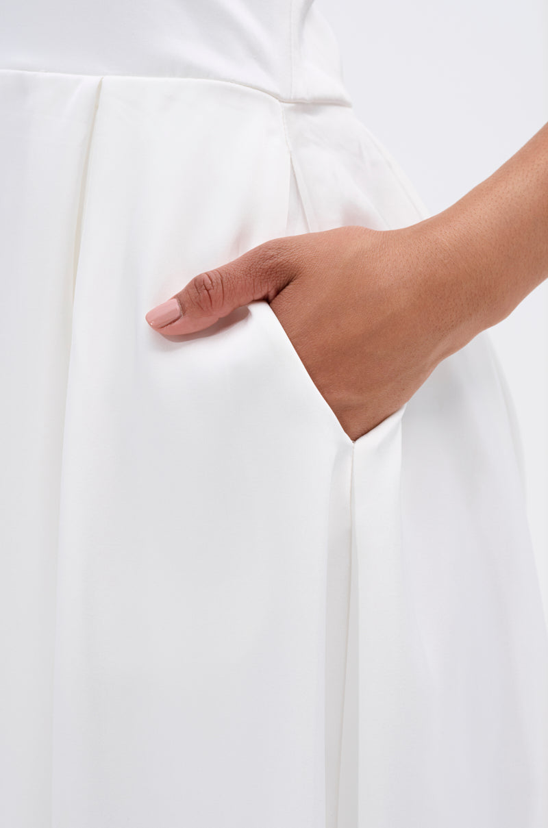 UNFORGETTABLE SATIN JUMPSUIT IN WHITE