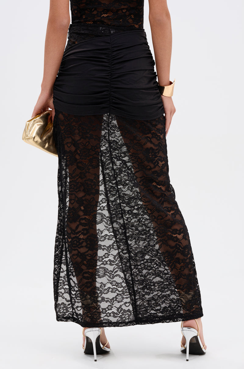 WALKING ON A DREAM LACE MAXI SKIRT