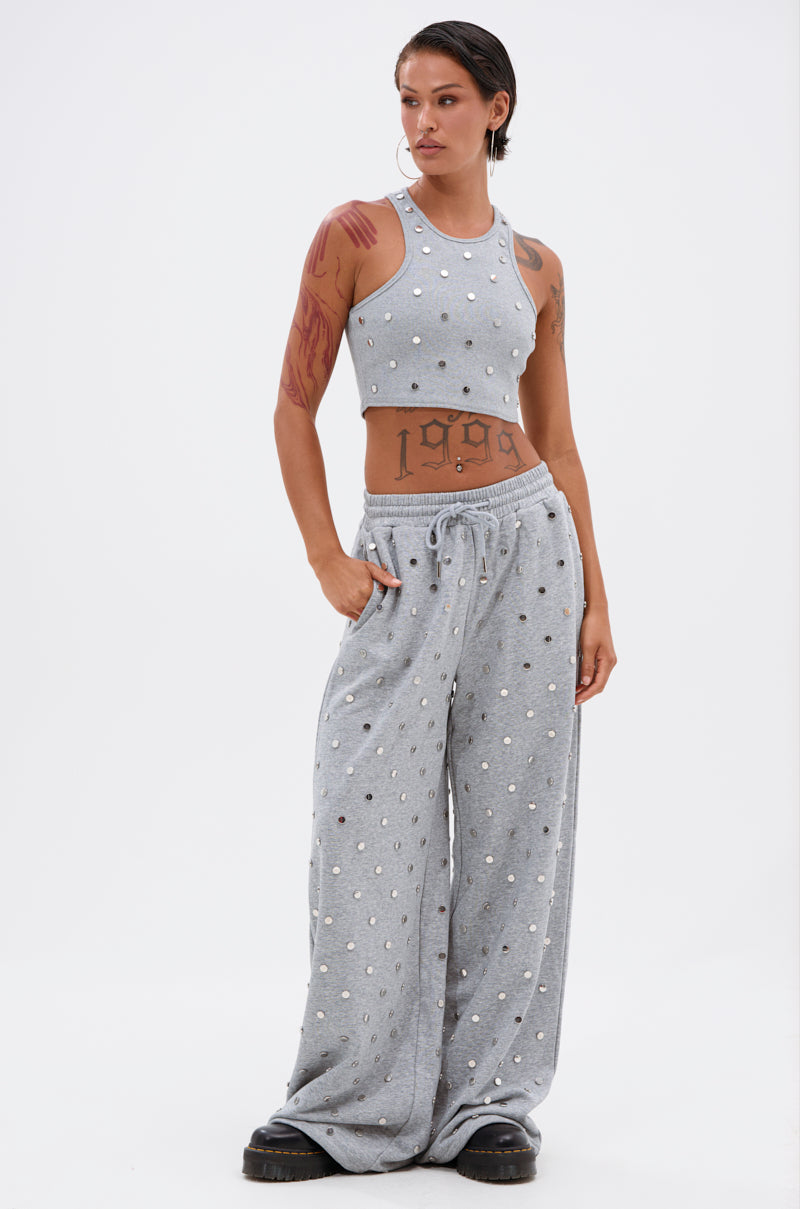 POPPING OFF WIDE LEG JOGGER