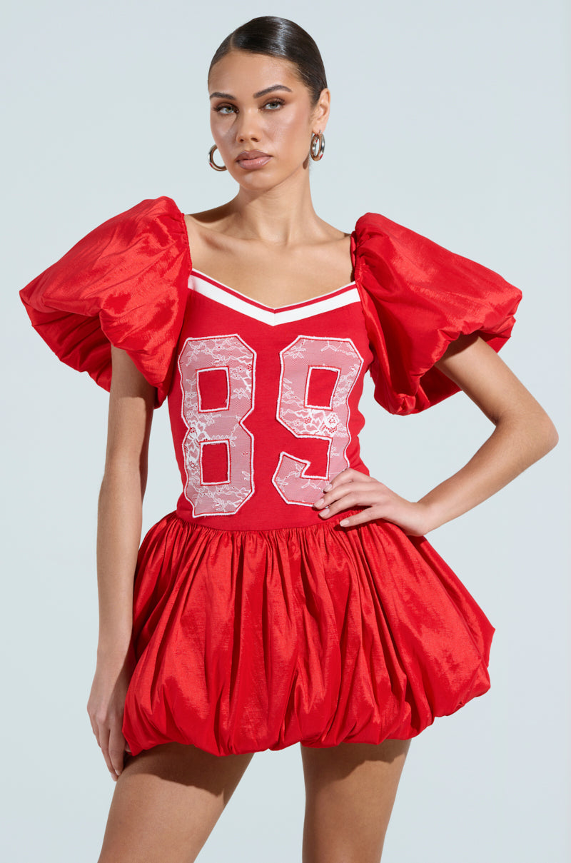 SORRY I'M LATE JERSEY MINI DRESS