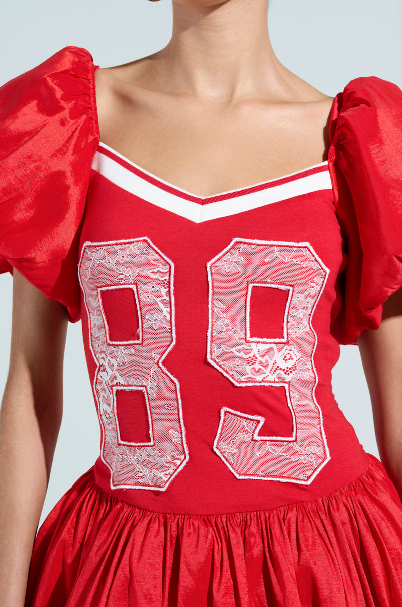 SORRY I'M LATE JERSEY MINI DRESS