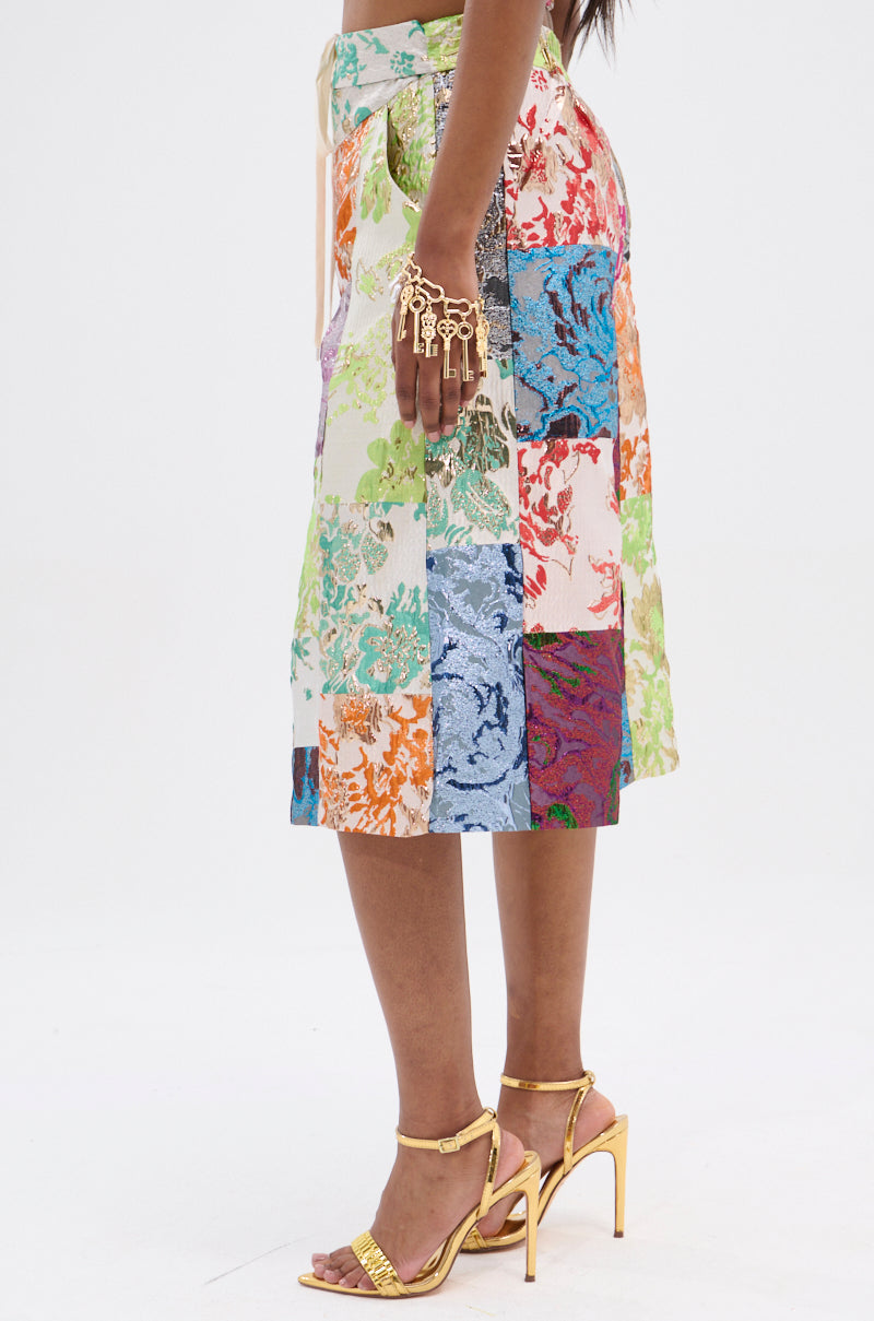 MIXED FEELINGS BROCADE BERMUDA SHORT