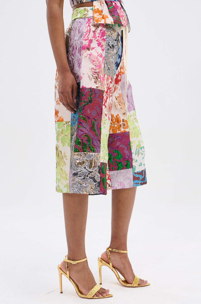 MIXED FEELINGS BROCADE BERMUDA SHORT