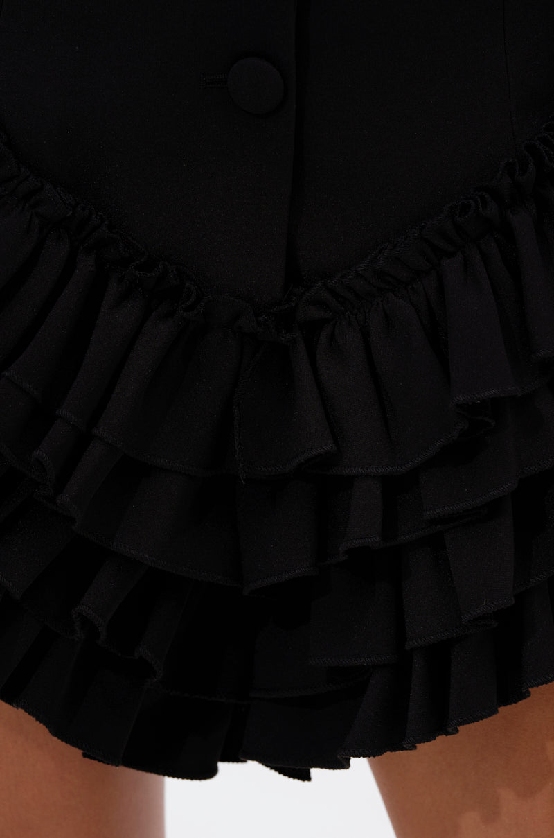 STRICTLY BUSINESS BLAZER ROMPER IN BLACK