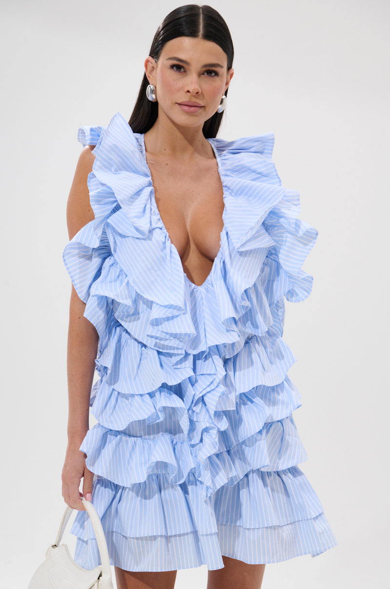 ONCE UPON A TIME RUFFLED MINI DRESS