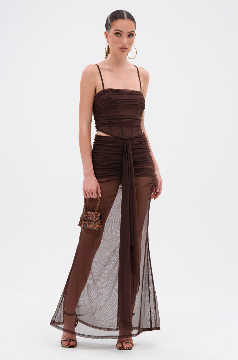 SHAKE IT FOR ME GIRL MESH MAXI SKIRT