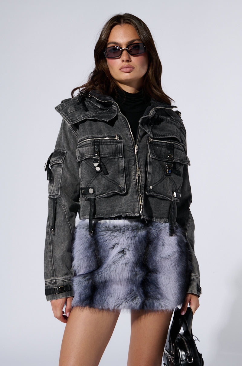 SCORPIO CARGO DENIM JACKET