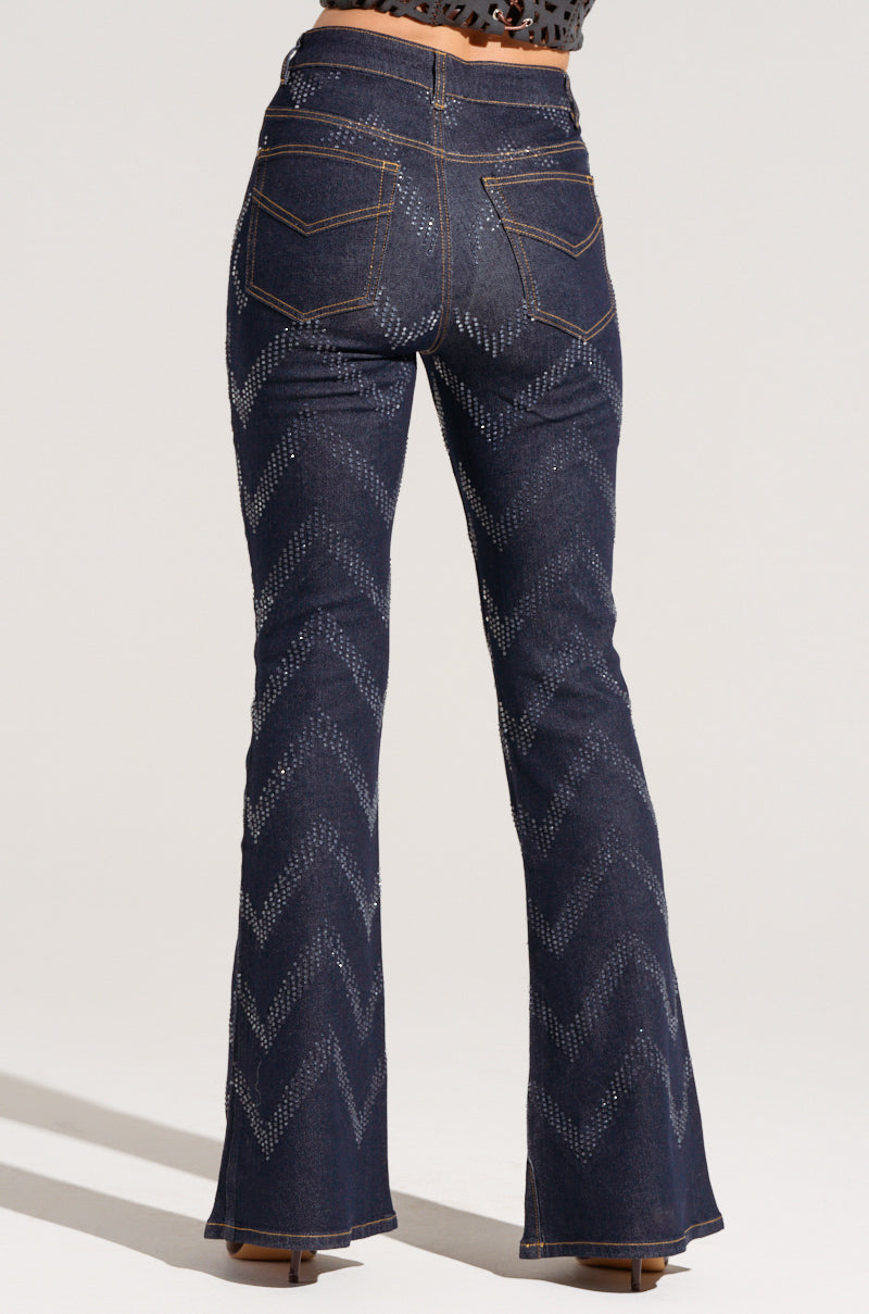 GOOD KARMA EMBELLISHED FLARE JEANS