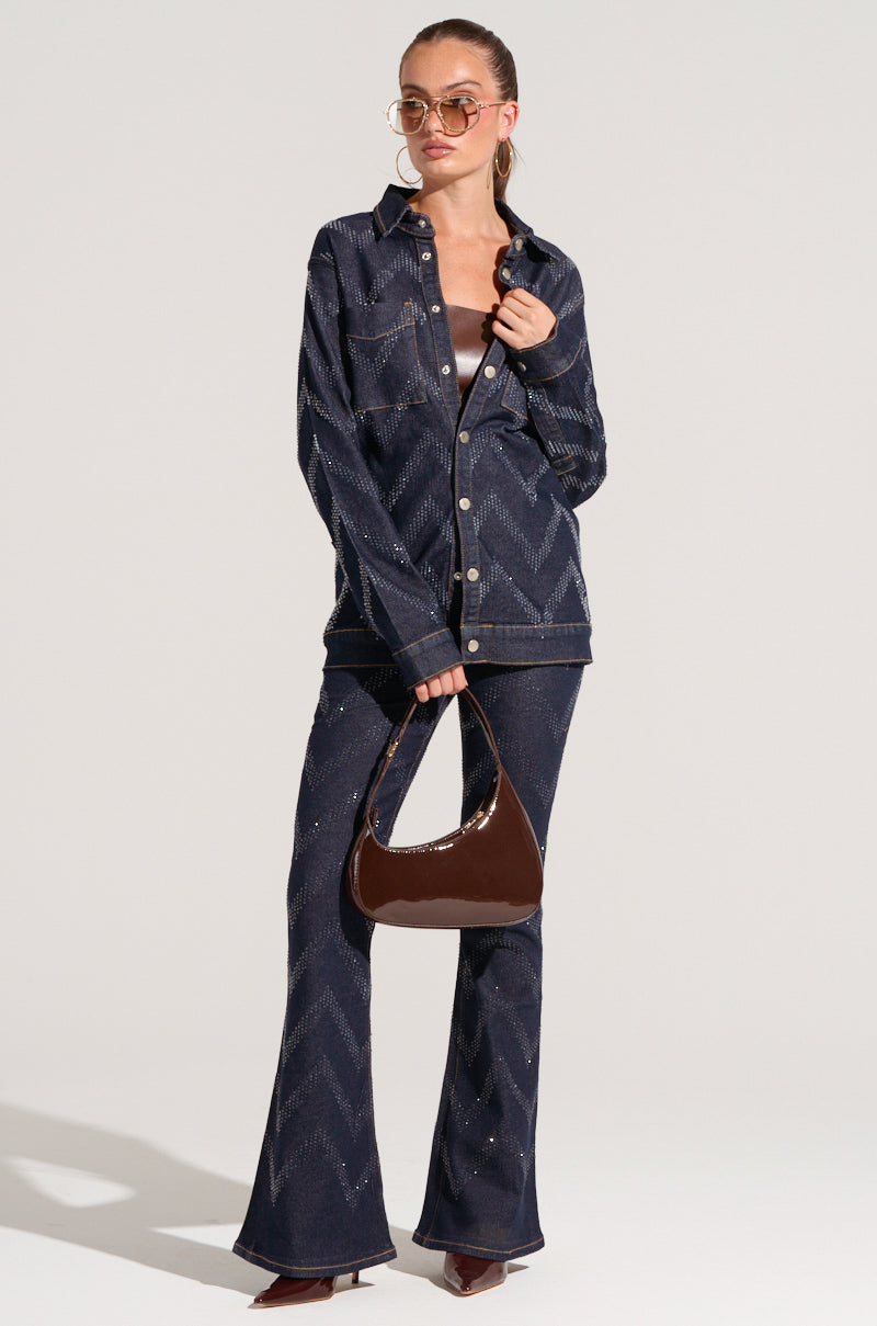 GOOD KARMA EMBELLISHED FLARE JEANS