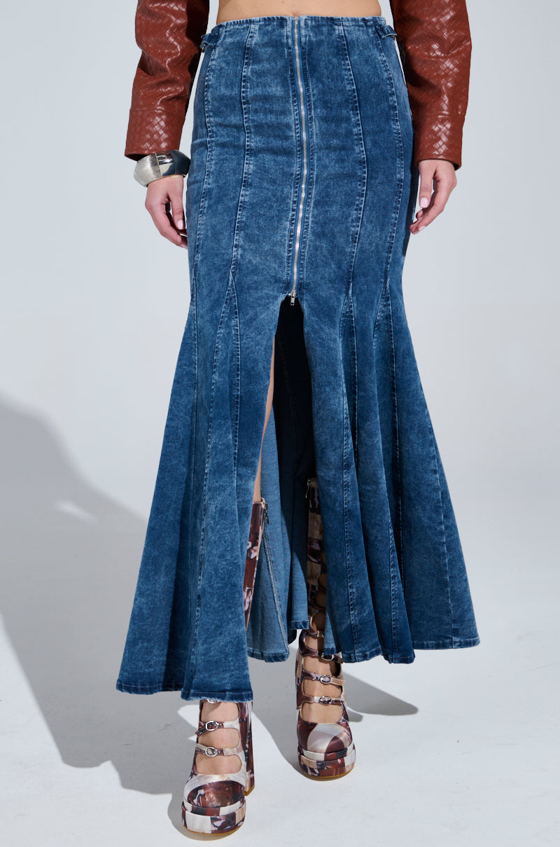 PAINTED LADY MAXI SKIRT WITH BUILT IN SHORT