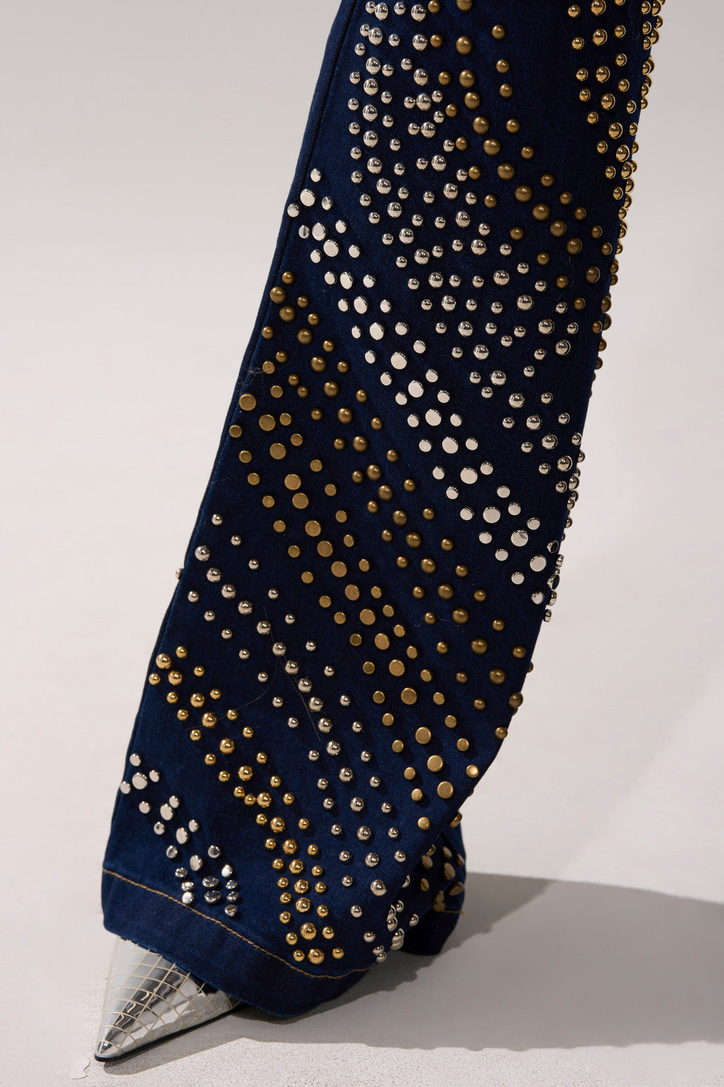 CHEYENNE STUDDED FLARE DENIM