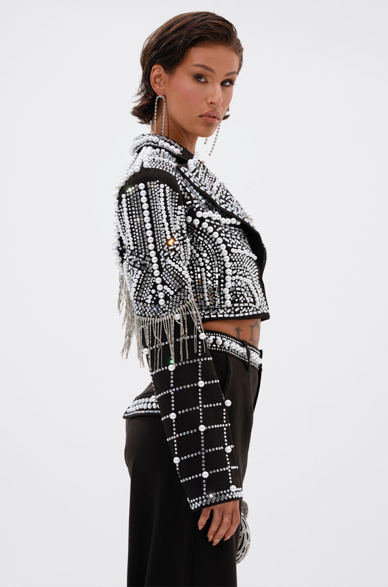 DIRTY MARTINI EMBELLISHED BLAZER
