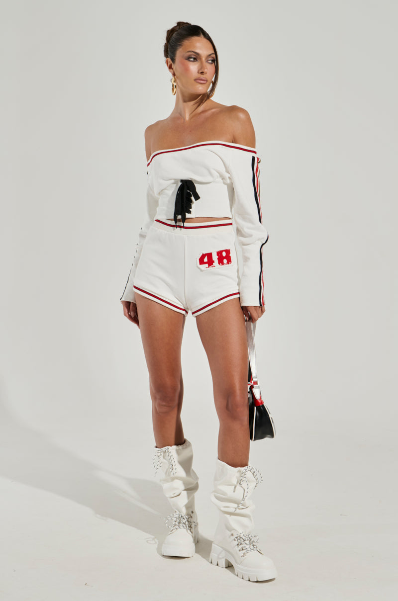 GO ALL THE WAY OFF THE SHOULDER SWEATSHIRT