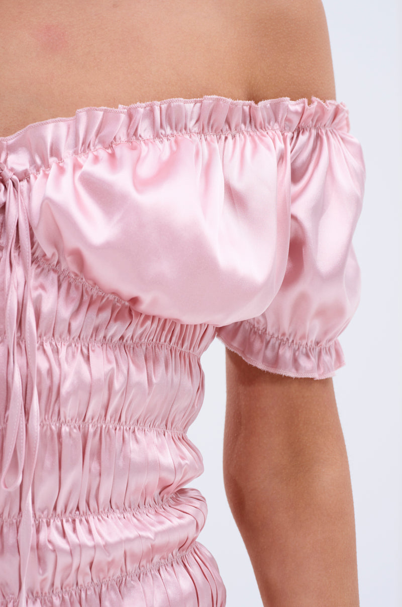 LA LA LOVE ME SATIN ROMPER