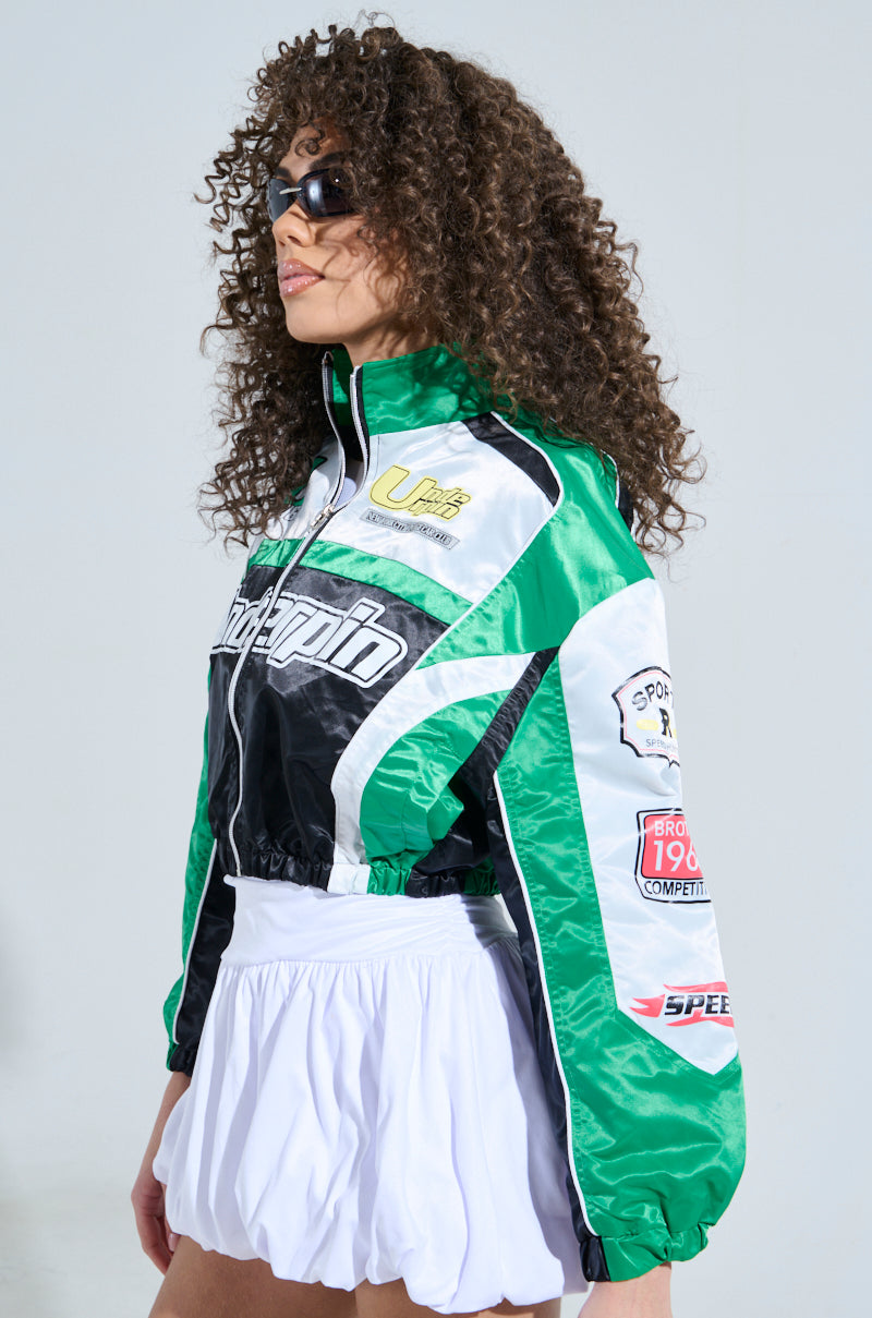 GO TIME EMBROIDERED BOMBER