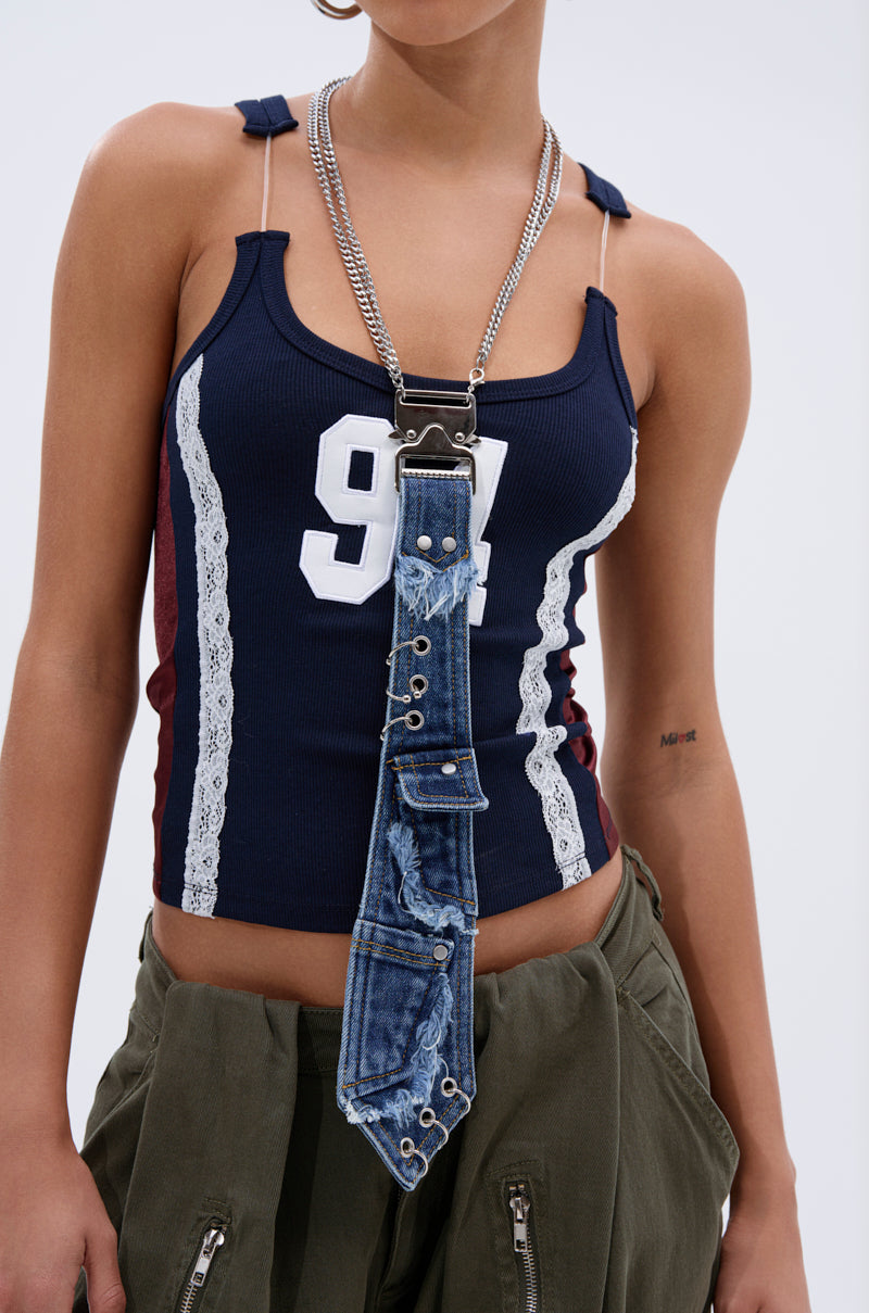 MIXED FEELINGS DENIM TIE