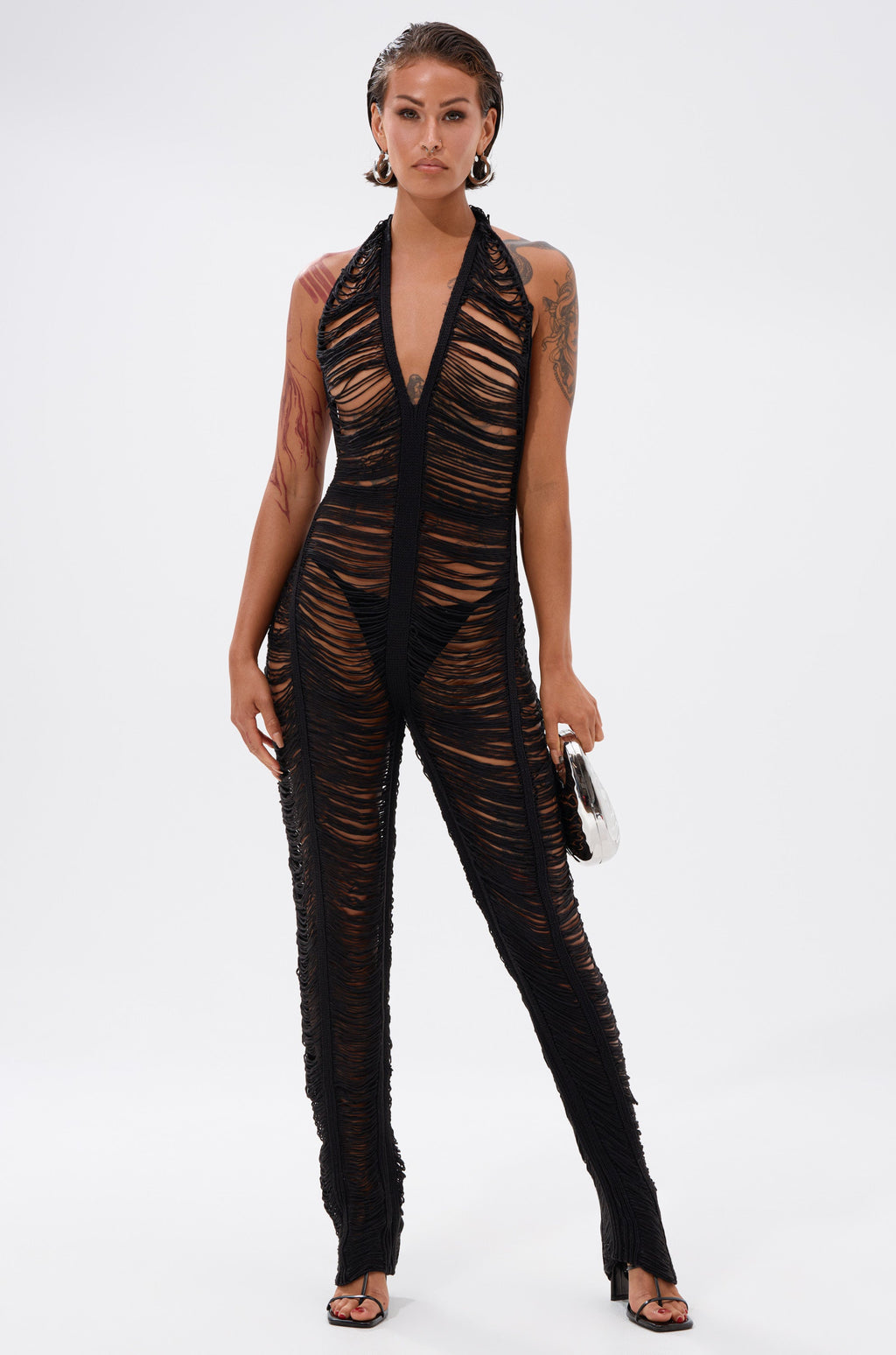 IT GIRL SHREDDED JUMPSUIT