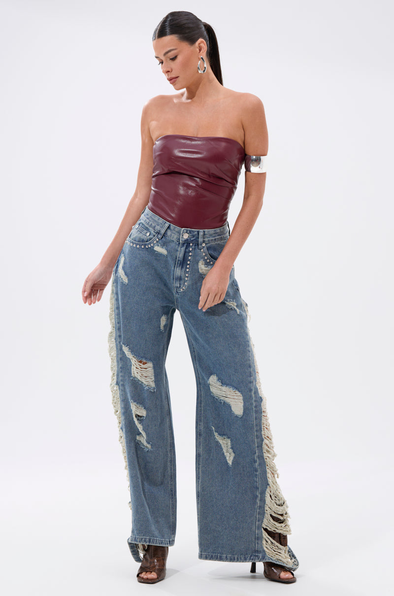 OVER IT DISTRESSED RELAXED DENIM