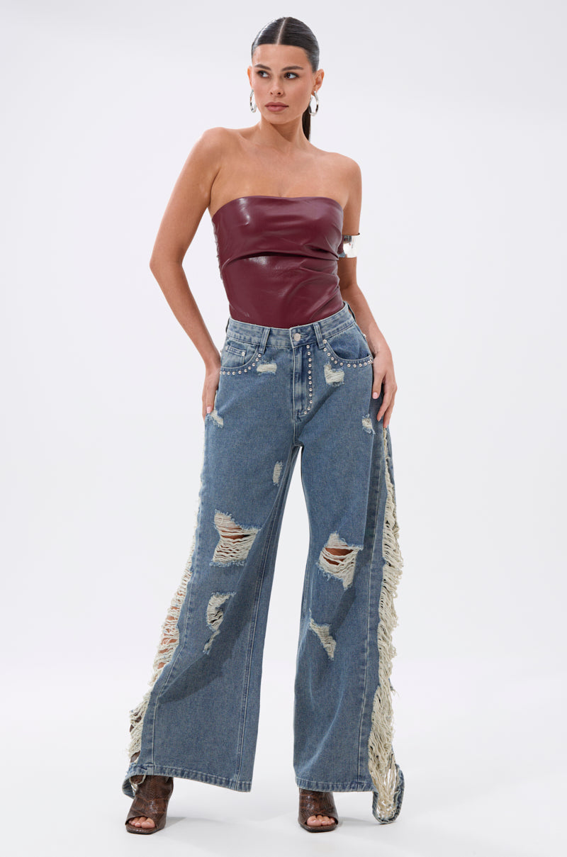 OVER IT DISTRESSED RELAXED DENIM