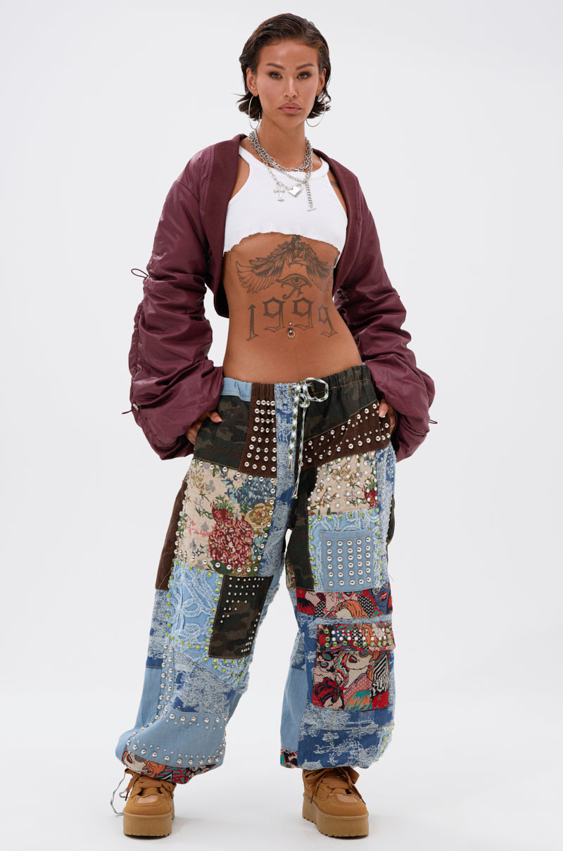 CALL EM CRAZY PATCHWORK JOGGER