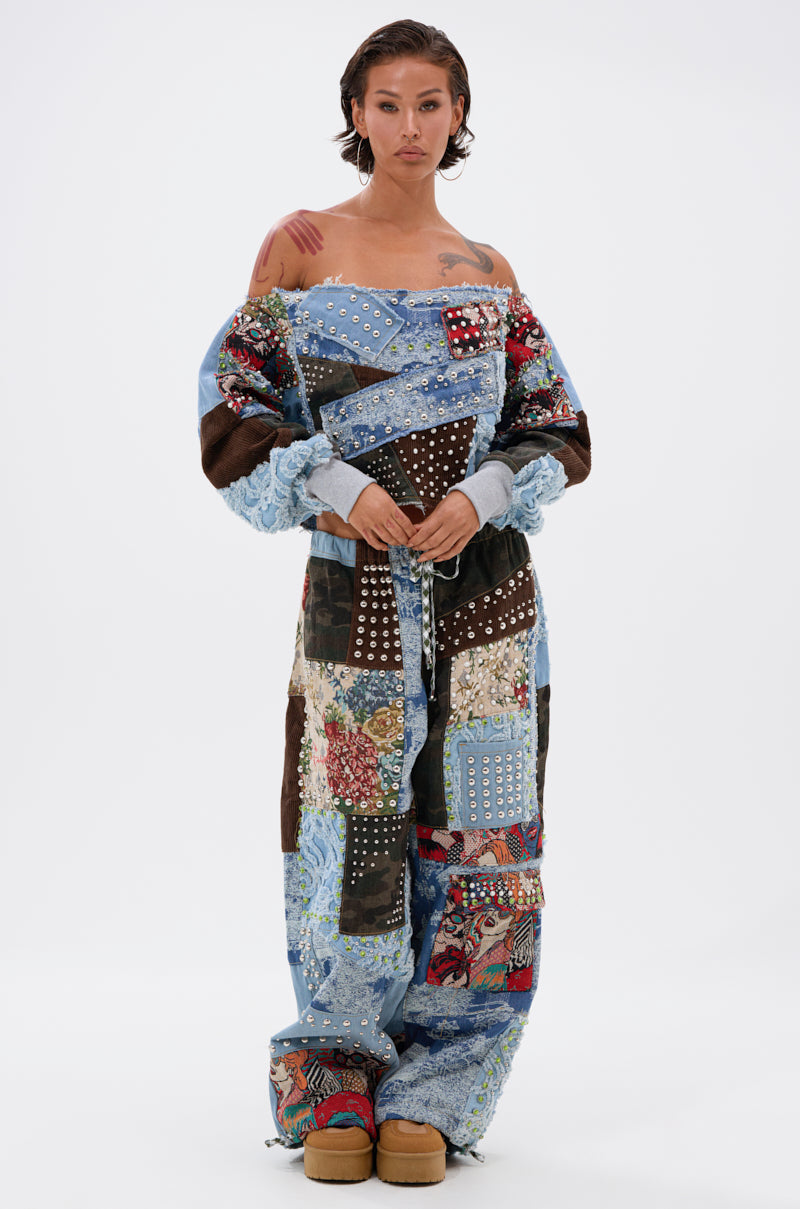 CALL EM CRAZY PATCHWORK JOGGER