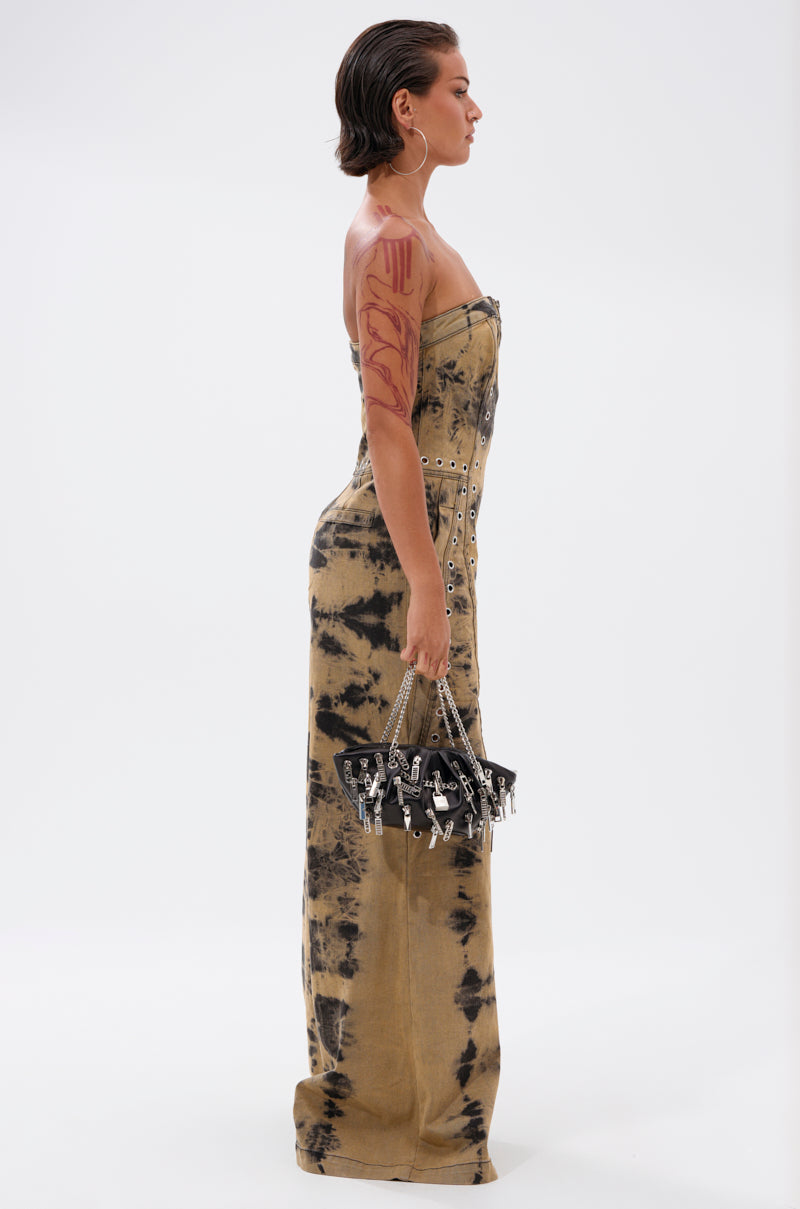 INTERNET FAMOUS PAINTED DENIM JUMPSUIT