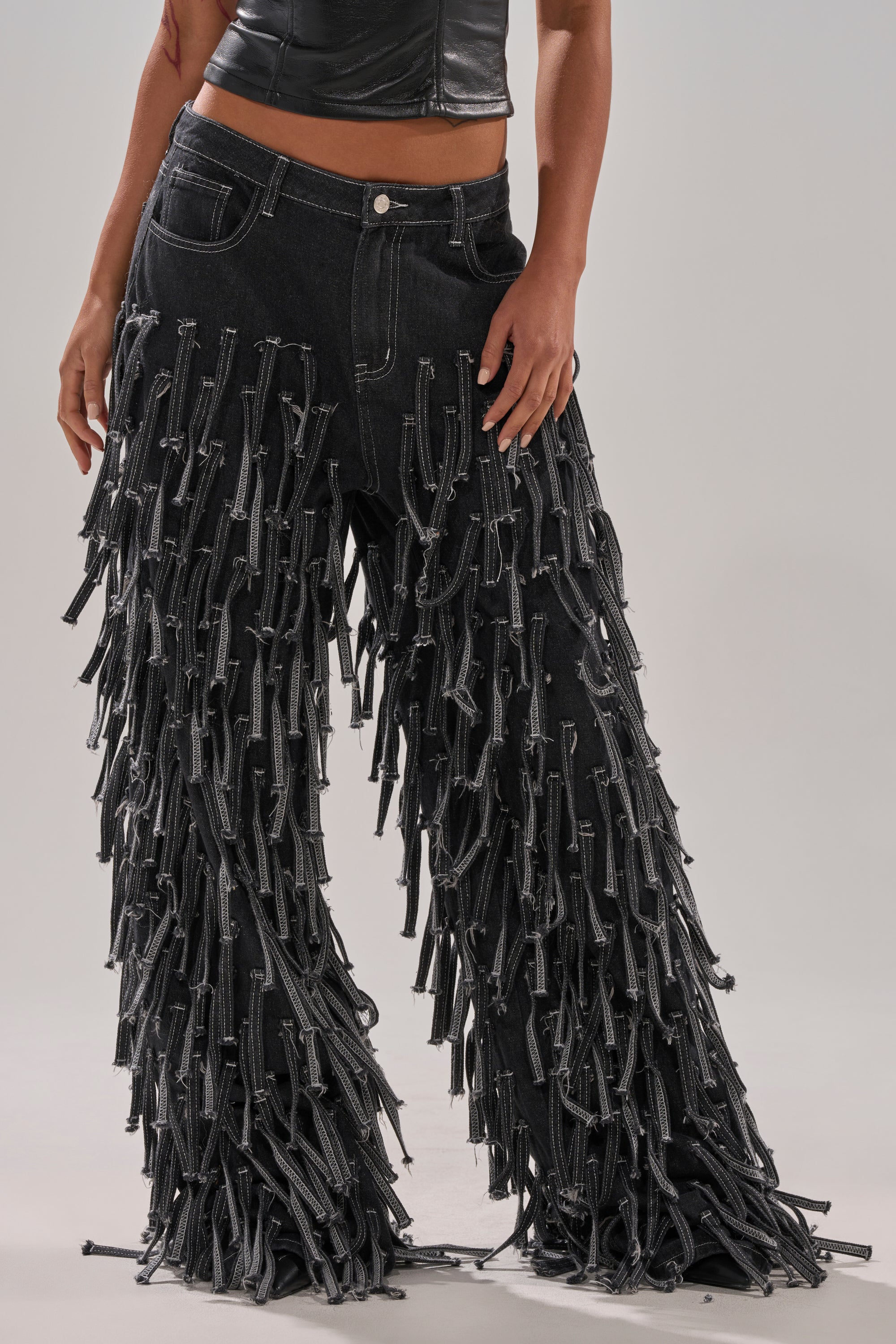 CRAZY FOR YOU FRINGE DENIM