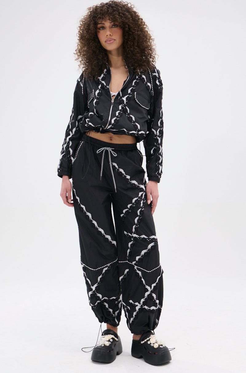 STRIKE OUT LACE TRIM JOGGER