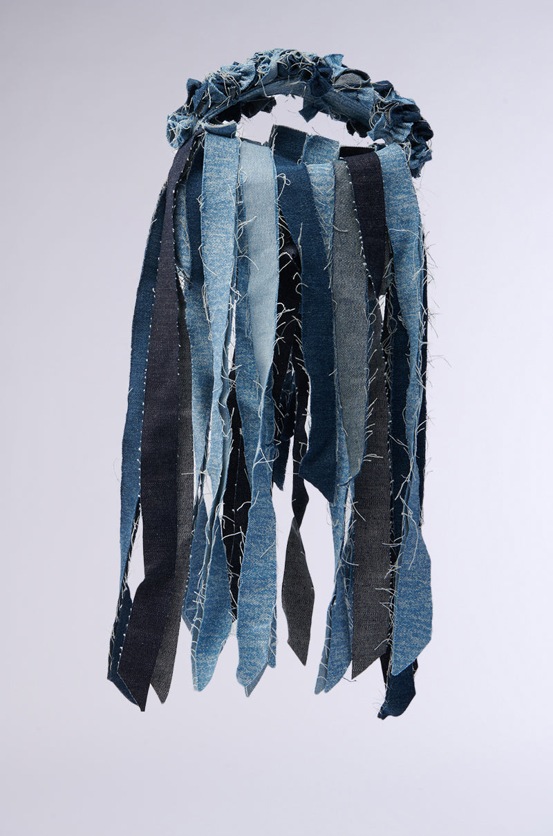 ULTIMATE INSPO SHREDDED DENIM PURSE