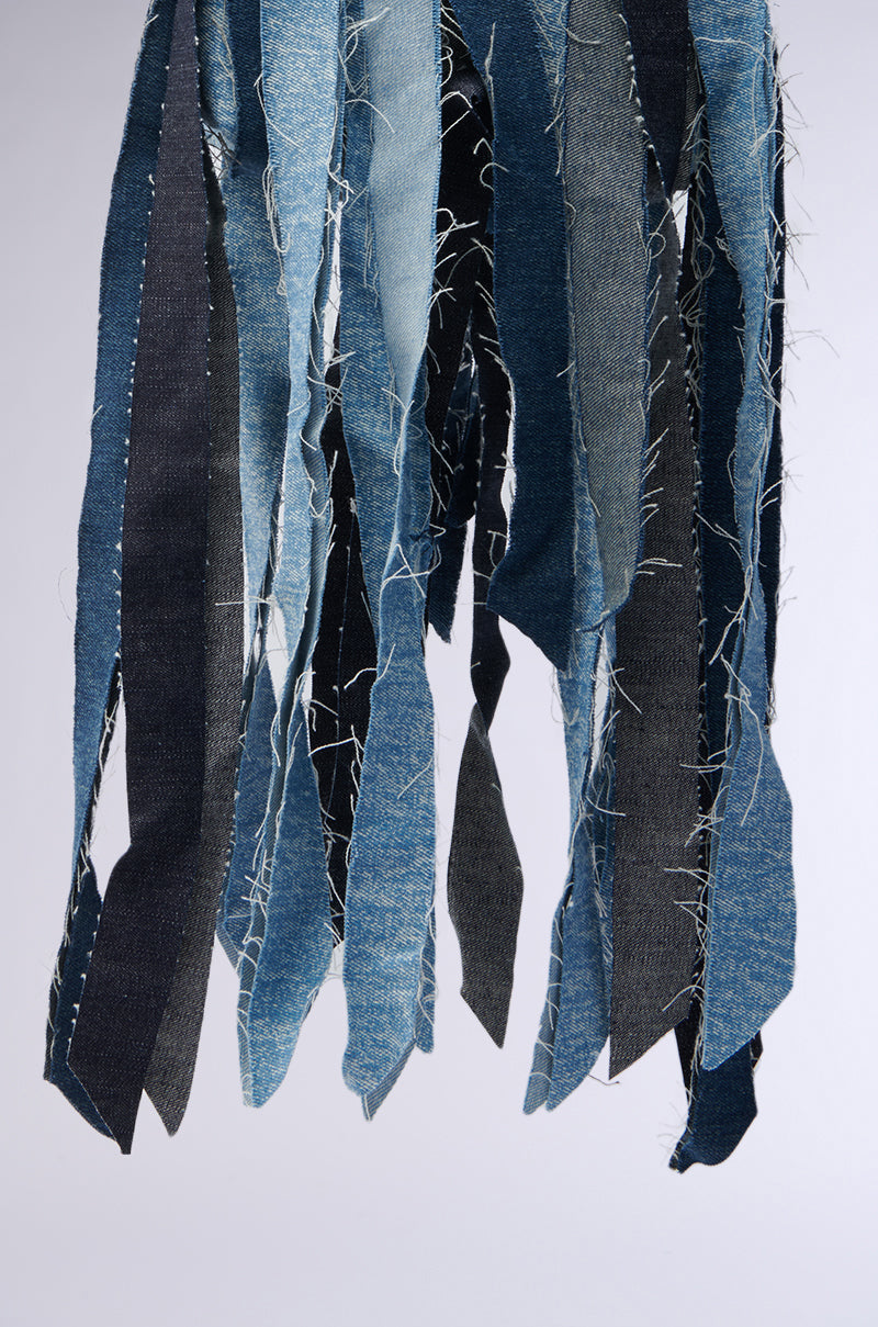 ULTIMATE INSPO SHREDDED DENIM PURSE