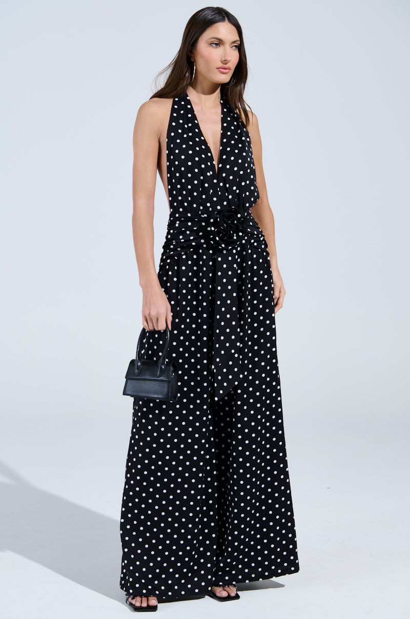 BEST DRESSED POLKA DOT JUMPSUIT