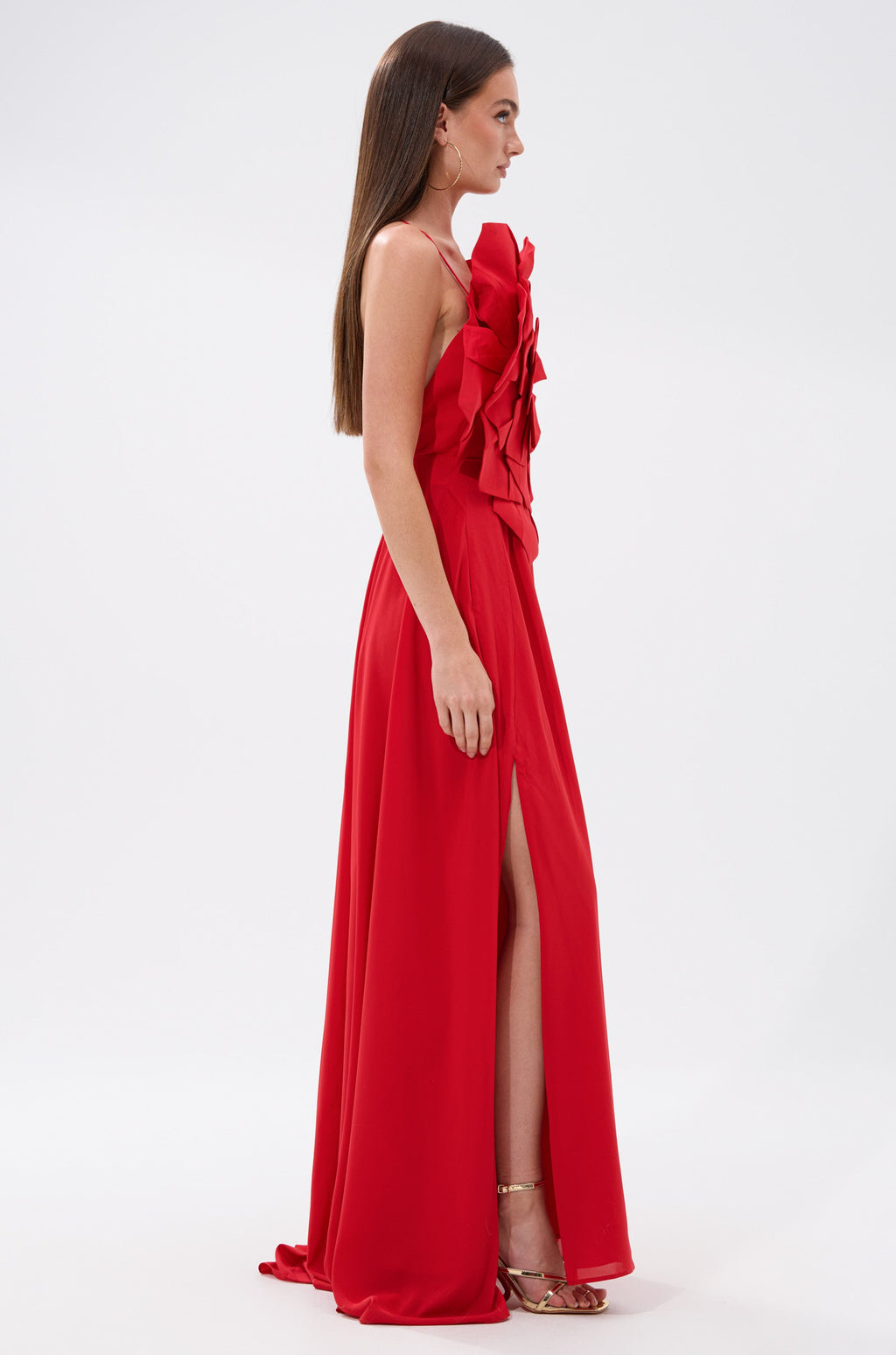 LANIE MAXI DRESS WITH FLOWER APPLIQUE