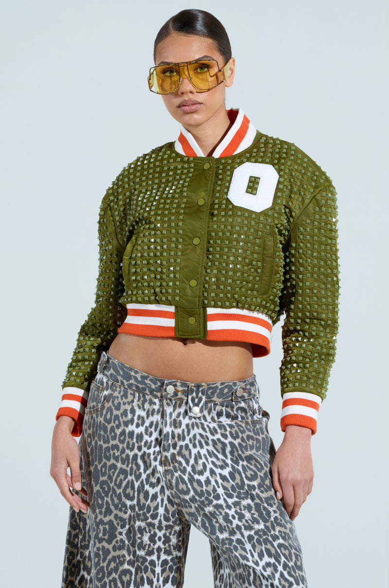 CHILL PILL STUDDED BOMBER