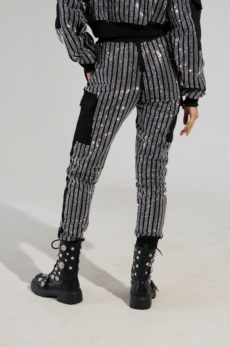 MELINA EMBELLISHED CARGO POCKET JOGGER