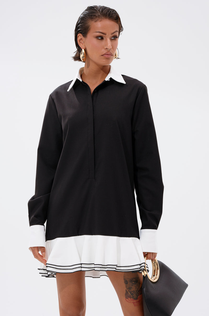 ALWAYS CLASSY POPLIN SHIRT DRESS