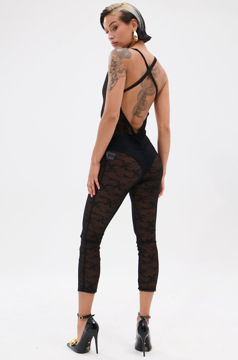SABRINA MESH PRINTED JUMPSUIT