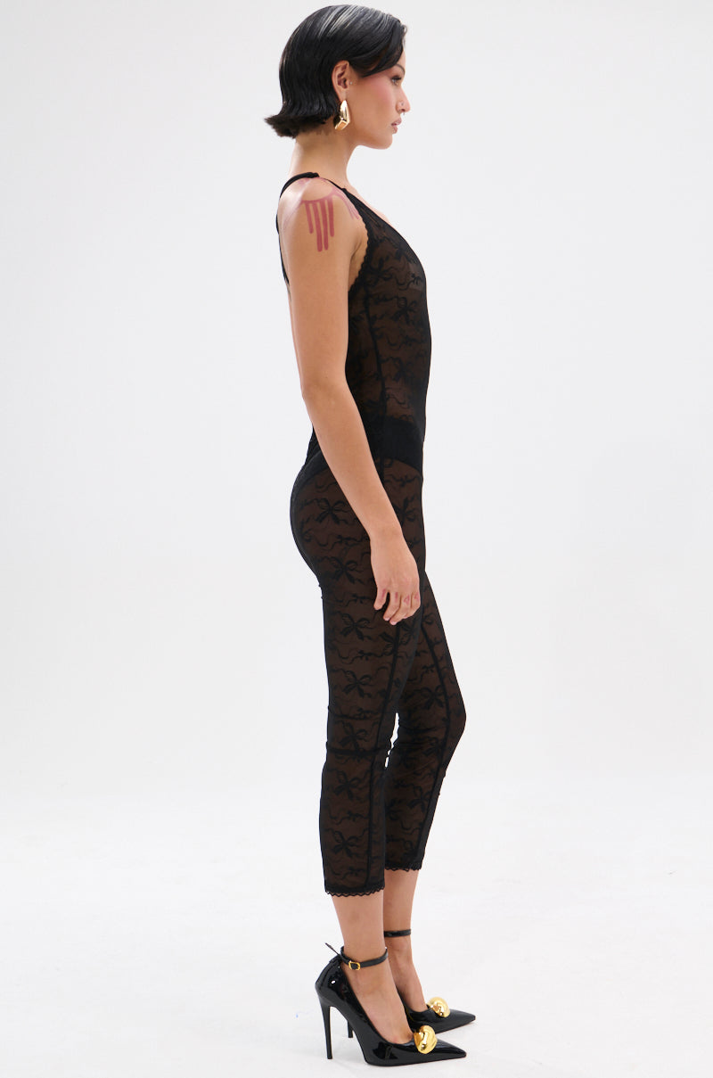 SABRINA MESH PRINTED JUMPSUIT